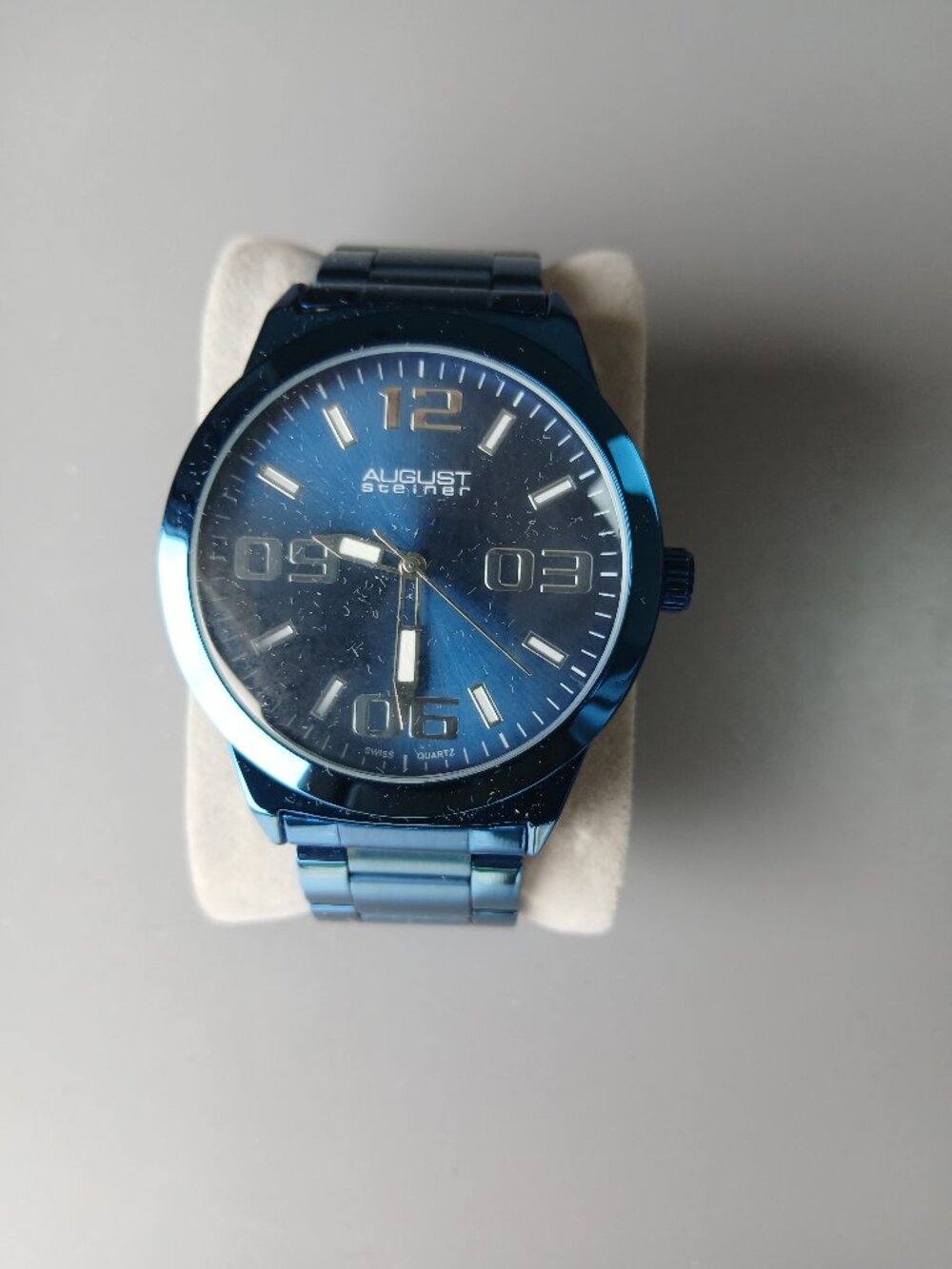 August Stiener Blue Steel Watch